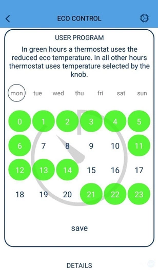 Termostat regulator pokojowy eTWIST BlueTooth APP
