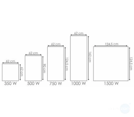 Panel grzewczy na podczerwień ETHERMA LAVA BASIC-DM 750W do 15m2 antracyt