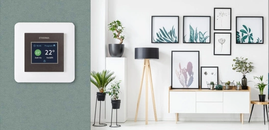 Termostat Regulator pokojowy eTouch ECO z dotykowym ekranem, k. antracyt