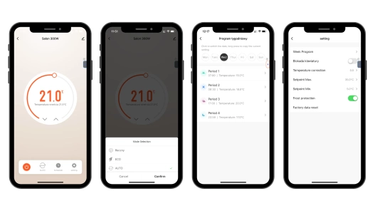 Termostat gniazdkowy Wi-Fi Grosmann GT40 programowalny z f-cją otwartych okien