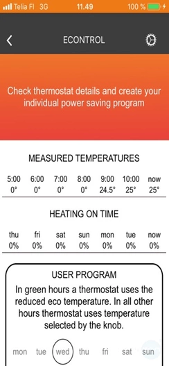 Termostat regulator pokojowy eTWIST BlueTooth APP