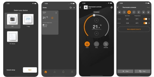 Zestaw mata grzewcza pod panele Etherma LT 7 m2 120W/m2 z termostatem eTouch Pro WiFi, białym