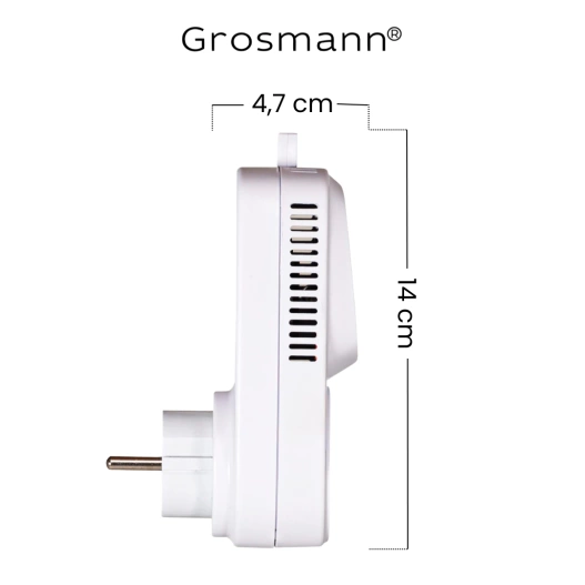 Termostat gniazdkowy Wi-Fi Grosmann GT40 programowalny z f-cją otwartych okien