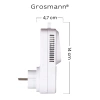 Termostat gniazdkowy Grosmann GT40 programowalny z f-cją otwartych okien