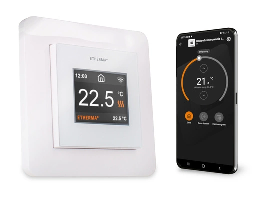 Termostat WiFi ETHERMA eTouch PRO GIRA Design z dotykowym ekranem