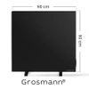 Grzejnik na Podczerwień Grosmann Hybrid 600 W, czarny