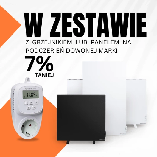 Termostat gniazdkowy Wi-Fi Grosmann GT40 programowalny z f-cją otwartych okien