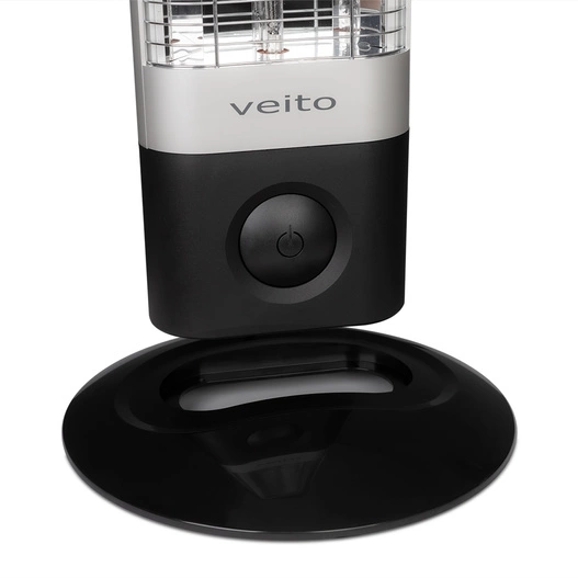 Promiennik podczerwieni przenośny Veito CH1200 RT z pilotem, czarny