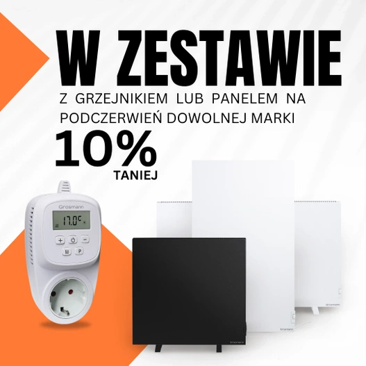 Termostat gniazdkowy Grosmann GT40 programowalny z f-cją otwartych okien