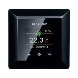 Termostat Regulator pokojowy eTouch Mini Design z dotykowym ekranem, czarny